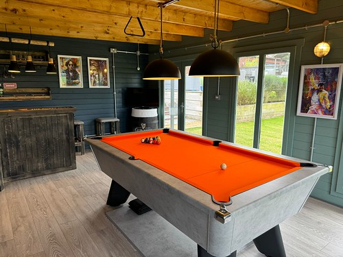 games room from Cabins unlimited